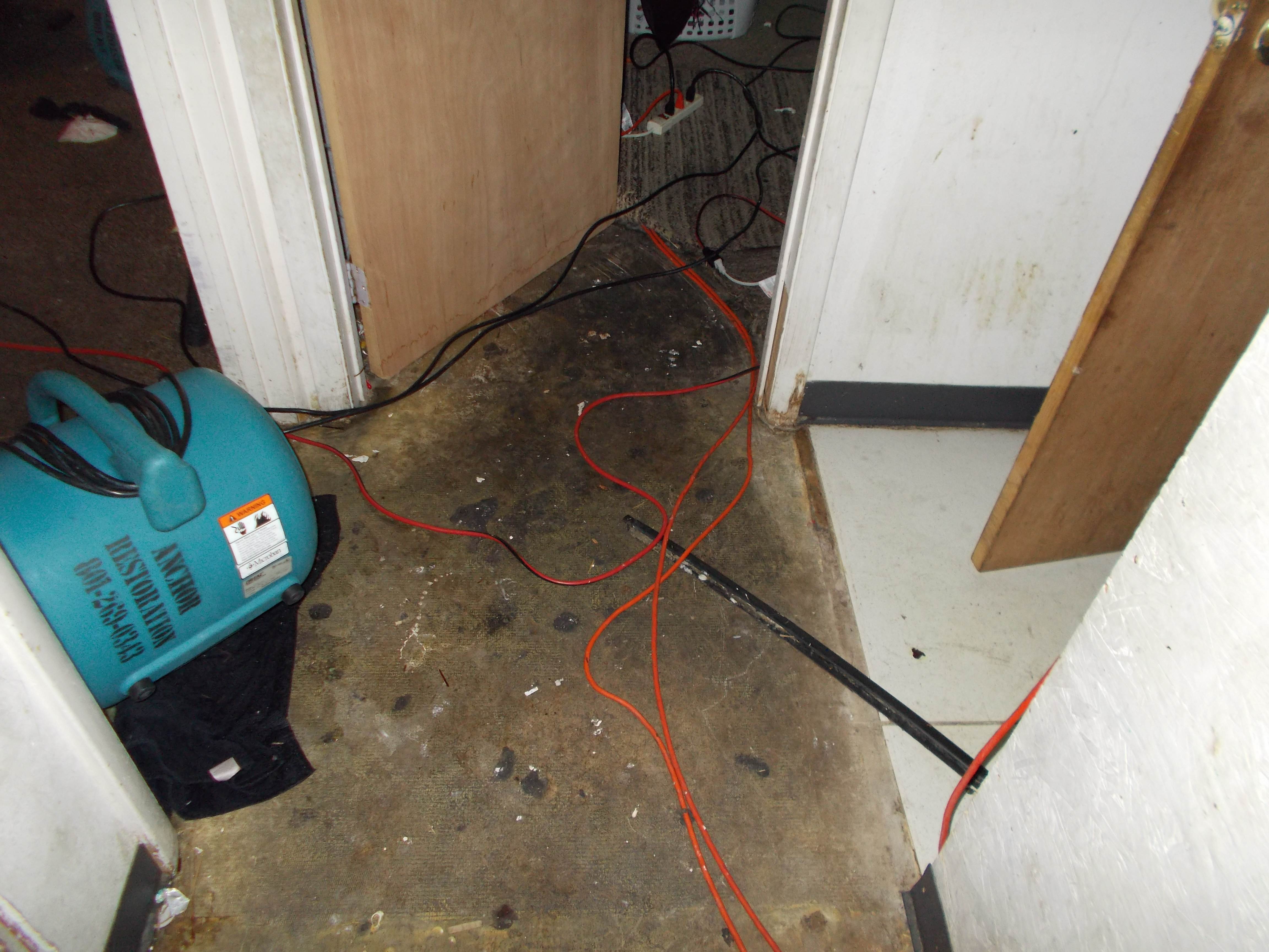 flooded basement bedroom